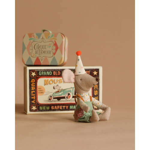 Maileg Little Brother Mouse With Extra Outfit & Suitcase