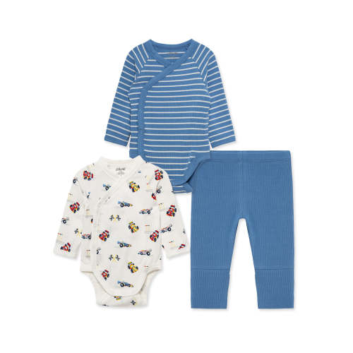 Grand Prix Cars 3-Piece Bodysuit & Pant Set- 3M