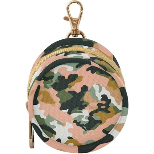 YETTASBIN Camo Portable Pacifier Holder Case with Metal Hook Buckle & Zipper for Diaper Bag and Stroller, Versatile All-in-One Travel-Friendily Baby Pacifier Pouch for Boy Girl