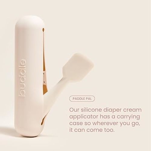 Buddle Paddle Pal Baby Diaper Cream Spatula Silicone Applicator with Carrying Case, Smooth & Mess-Free Application, 1 Count