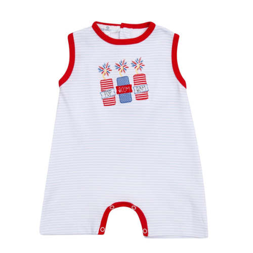 Pop!Boom!Bam! Applique Short Playsuit