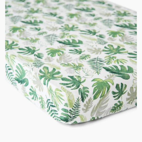 Little Unicorn Cotton Muslin Crib Sheet - Tropical Leaf