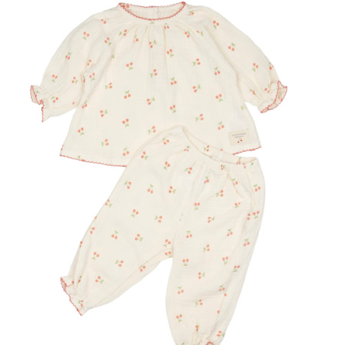 Gauze Two Piece Set in Cherries – Wild Wawa