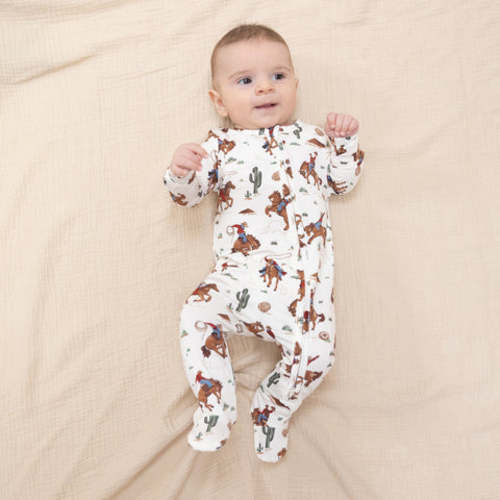 Buckaroo Western - 2 Way Zipper Footie