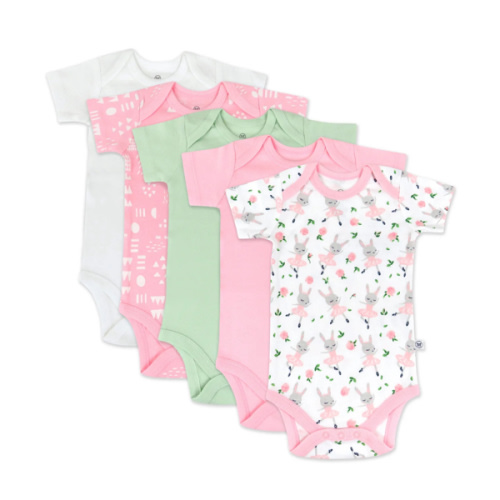 5-Pack Organic Cotton Short Sleeve Bodysuits | Honest Baby Clothing