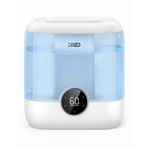 Dreo Humidifier for Room, 6L Quiet Cool Mist Top-Fill Humidifiers with Diffuser, Touch Control, Lasts up to 60 Hours, 12H Timer, Night Light, Ultrasonic Humidifiers for Home, Baby Bedroom, Blue