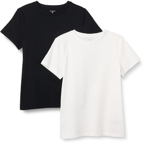 Amazon Essentials Women's Regular Fit 100% Cotton Crewneck Short Sleeve T-Shirt