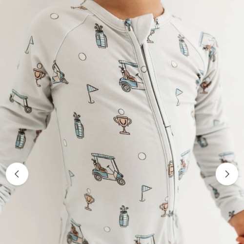 Blue Golf Zipper Romper PRE-ORDER shipping 8/11 - 8/15 – In my Jammers