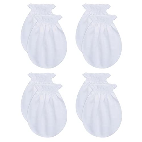 RATIVE No Scratch Mittens and Caps 100% Cotton for Newborn Baby 0-6 Months Boys Girls