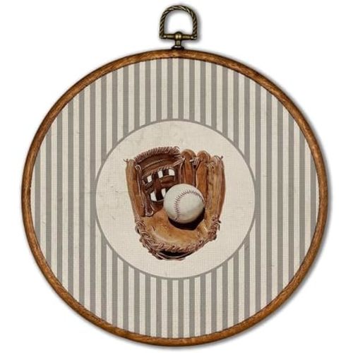 KSDUT Vintage Baseball Boys Room Wall Art Decor 10"x10"