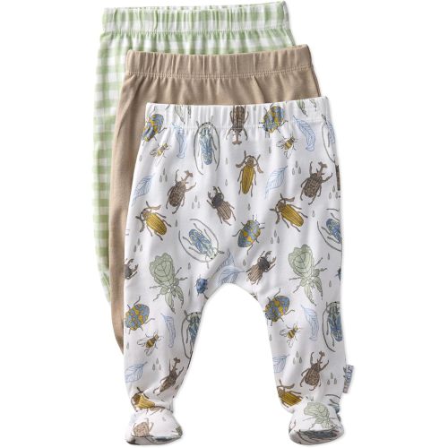 Baby Fallon 3-Pack Footed Pants 100% Organic Cotton Bottoms for Baby Boys & Girls