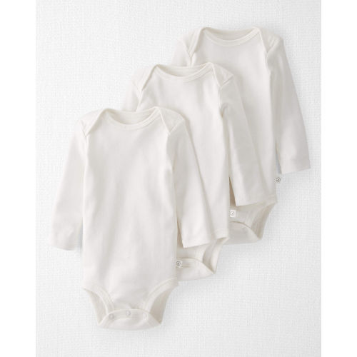 Baby 3-Pack Organic Cotton Bodysuits - Size: NB