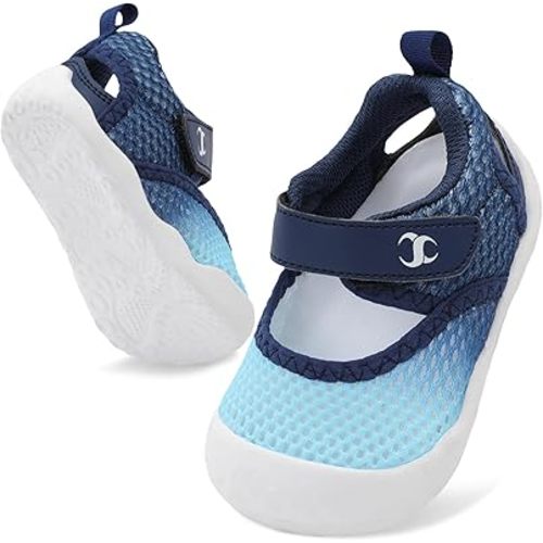 Baby Sandals Infant Toddler Girl Boy Beach Water Shoes Comfy Barefoot Wide Walking Shoe Breathable Summer Mary Jane Style Shoes