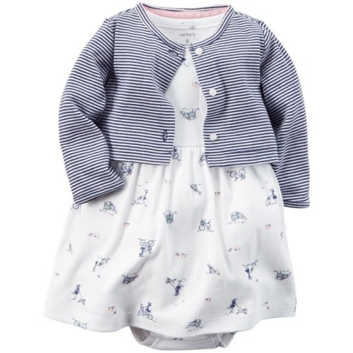 Baby Girls' 2 Piece Geo Print Dress Set (Baby)