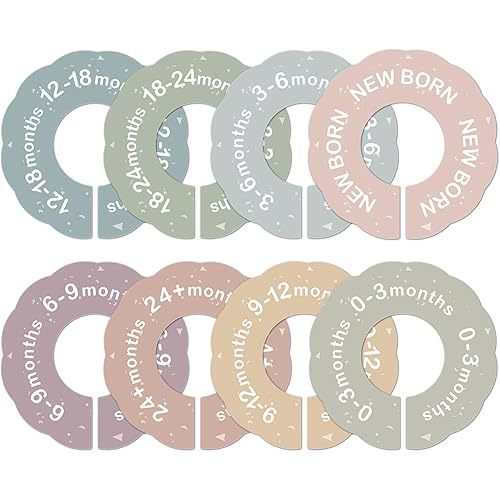 Baby Clothes Dividers for Closet,Clothes Organizer for Boy & Girl Nursery,from Newborn to 24 Months.