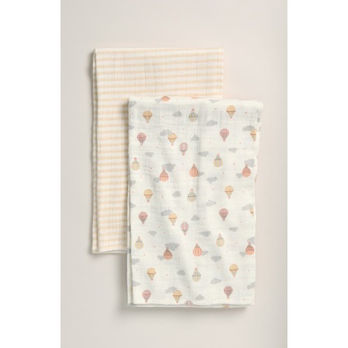 2-Pack Assorted Muslin Swaddles