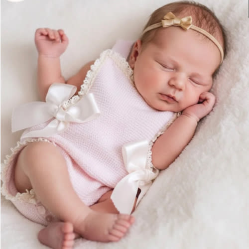 Knitted Spanish Overalls - Pink