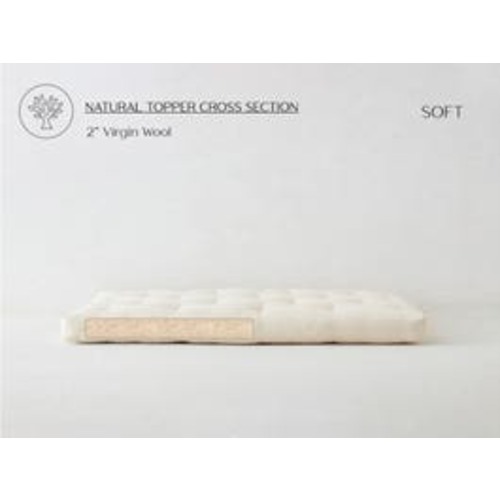 Best Natural Wool Mattress Topper | 2 Inch Natural Wool Bed Topper Soft | The Futon Shop