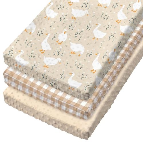 Smoothnovelty 3 Pcs Goose Baby Changing Pad Covers, Changing Table Cover