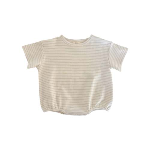 Sage Pencil Stripe / Organic T-Shirt Bubble