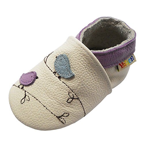 YALION Baby Soft Leather Shoes Suede Sole Infant Toddler First Walking Sports Crib Moccasins