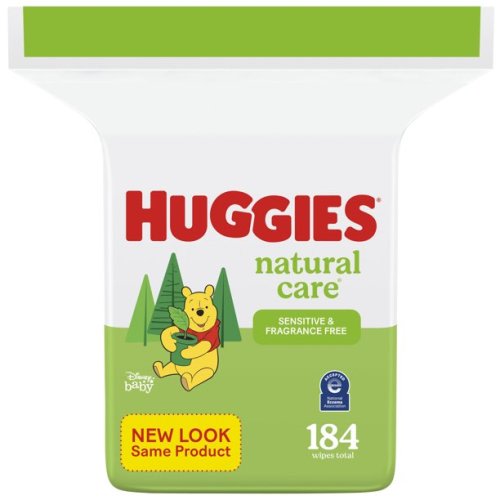 Huggies Natural Care Sensitive Baby Wipes, Unscented, 1 Refill Pack (184 Wipes Total) - Huggies Natural Care Sensitive Baby Wipes, Unscented, 1 Refill Pack (184 Wipes Total)