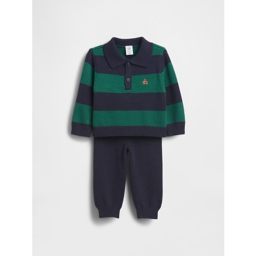 Baby Polo Sweater Outfit Set