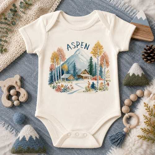 Aspen Colorado Onesie®, Baby Shower Gift, Newborn Outfit