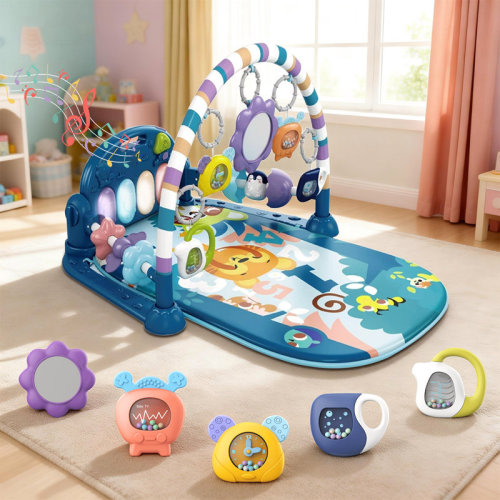 dearlomum Baby Play Mat Baby Gym,Funny Play Piano Tummy Time Baby Activity Mat with 5 Infant Sensory Toys | Wayfair
