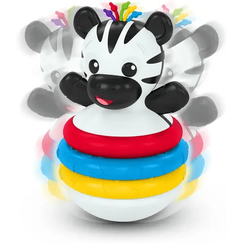 Baby Einstein Stack & Wobble Zen BPA Free Teether Toy for Cause and Effect Learning, Infants Ages 3 Months and up
