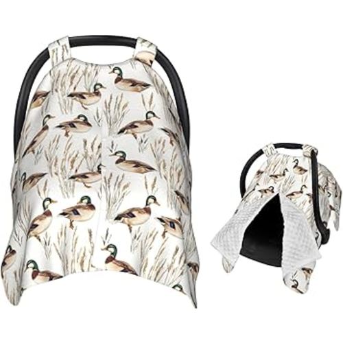 Retro Mallard Ducks Baby Car Seat Canopy Nursing Cover for Newborn Car Seat Breastfeeding Covers Blanket Newborn Shower Gift