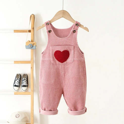 Corduroy Heart Print Jumpsuit Romper – August + Willow