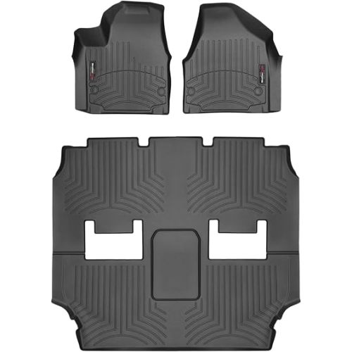 WeatherTech Custom Fit FloorLiners for Chrysler Voyager, Pacifica, Voyager - Full Set (44945-1-2), Black