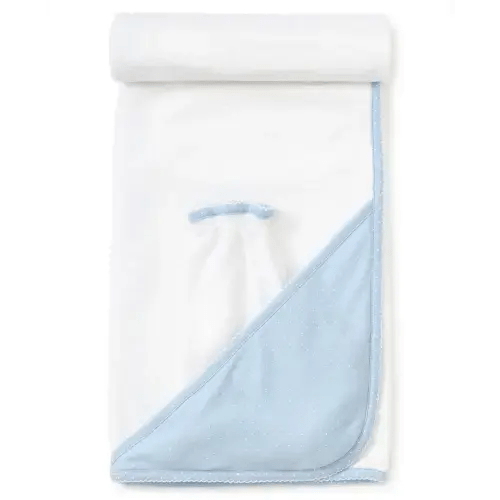 Blue/White New Kissy Dots Hooded Towel & Mitt Set