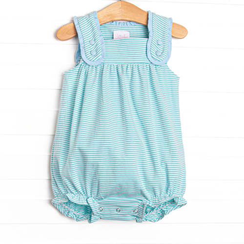 Julie Bubble, Light Blue and Mint Stripe – Stitchy Fish