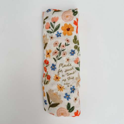Esther 4:14 Catholic Baby Muslin Blanket Swaddle
