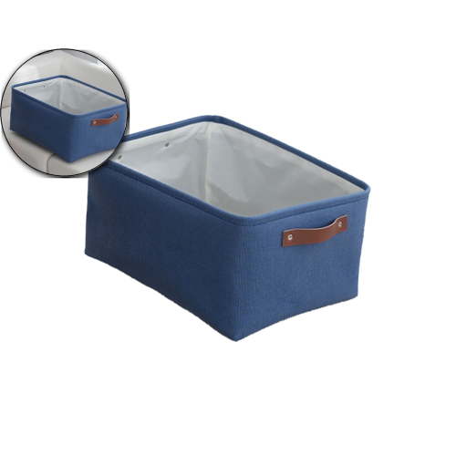 VQPeo Small Fabric Storage Bins for Shelves, Closet Storage Baskets for Shelf Organizing, Canvas Rectangle Bins for Organization, Small Baskets for Organizing