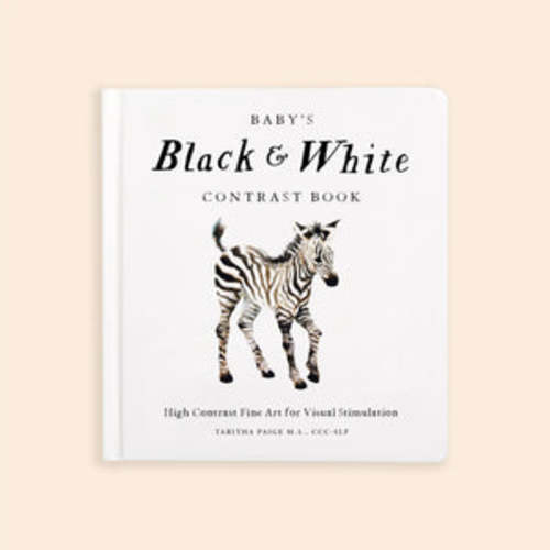 Tabitha Paige - Baby's Black & White Contrast Book – blue daisy