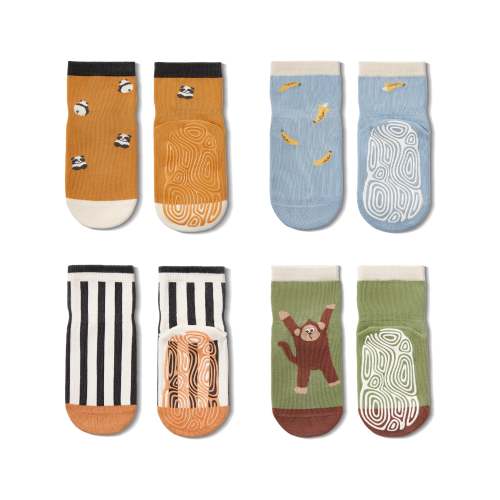 Koko & Bambu - 4 Pairs of Stay-On Baby & Toddler Non-Slip Socks – LittleYogaSocks