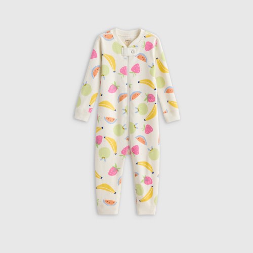 Quince 100% Organic Cotton One Piece Baby Pajama - Fruit