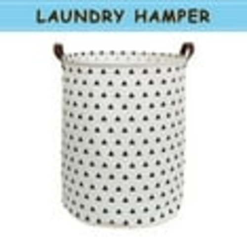 Howarmer Large Canvas Laundry Hamper, Laundry Basket for and , s Clothes Hamper with Lid, Cute s s Storage Bin Organizer Animal Room Decor, Black Triangle