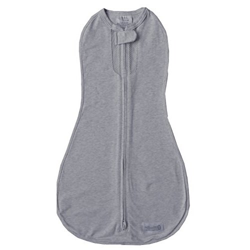 Woombie Air Nursery Swaddling Blanket - For Babies Up to 6 Months - Vented (Twilight/Heathered Gray, 14-19 lbs)