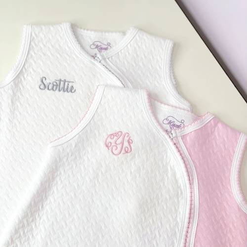 Personalized Pima Cotton Baby Sleep Sack with Zipper