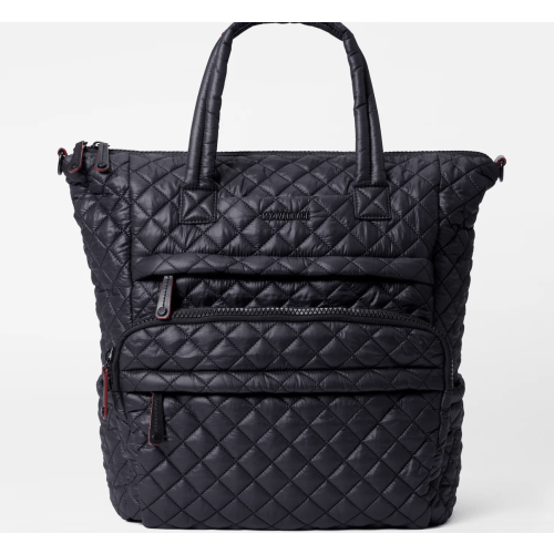 Metro Utility Quilted Backpack in Black | MZ Wallace