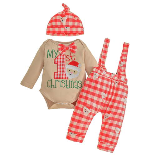 Kogui Baby Boy Clothes Newborn Outfits Sets Fall Romper Long Sleeve Solid Bodysuit Jumpsuit Bodysuit Elastic Waist Pants Infant Clothes 0 3 6 9 12 18 24 Months 2T 3T (Beige,3-6 Months)