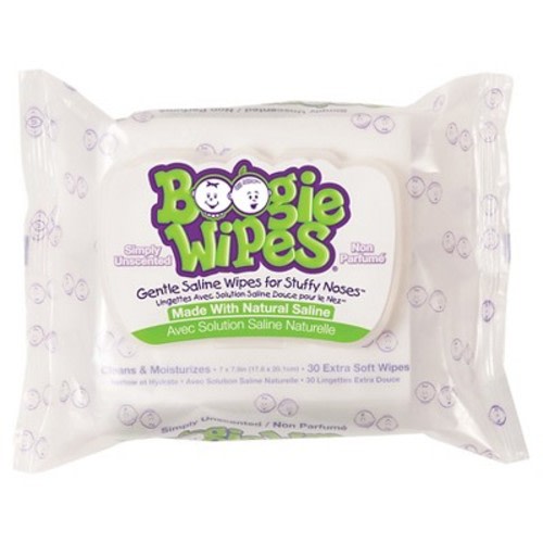 Boogie Wipes Saline Nose Wipes Unscented - 30ct
