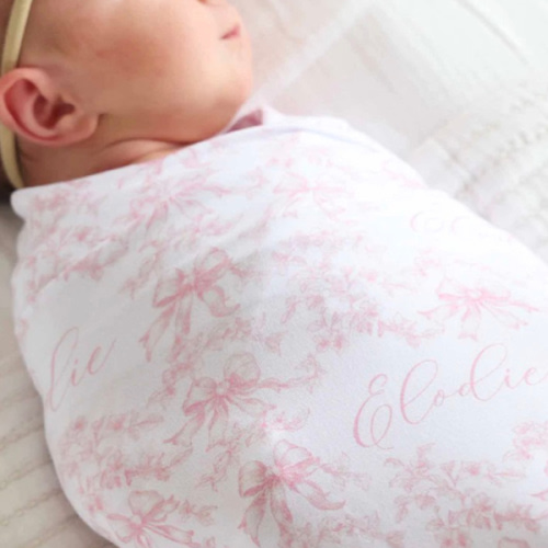 Fancy Frills Personalized Swaddle Blanket