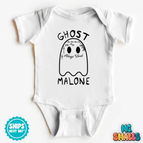 Funny Halloween Baby Bodysuit Ghost Malone Toddler Halloween Baby Bodysuit Graphic Tees Kids Stay Spooky T Ghost Malone Baby Bodysuit #0138