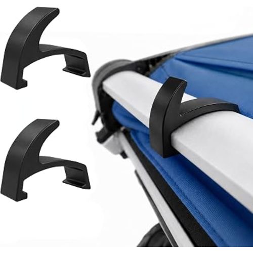 Stroller Hooks Set Compatible with Thule Urban Glide 1/2/3 and Chariot Sport, Heavy Duty Backpack Bag Hangers for Jogger Stroller Bike Trailer, Helmet and Diaper Bag Holder, 2 Pack