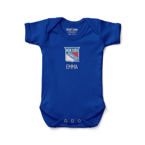 New York Rangers Infant Personalized Bodysuit - Royal